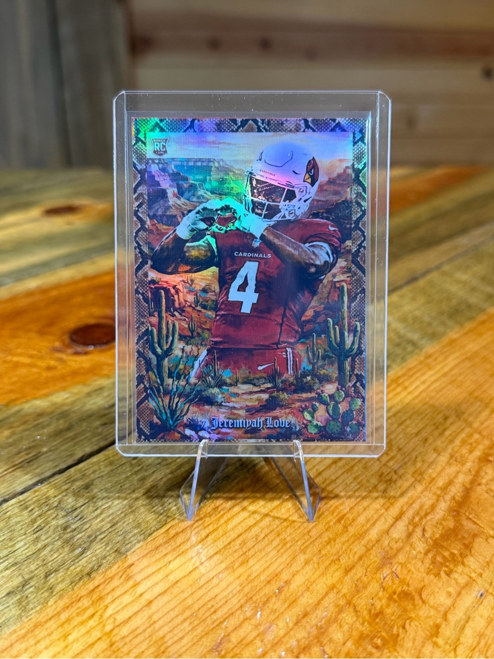 Jeremiyah Love Arizona Cardinals Custom Football Trading Card